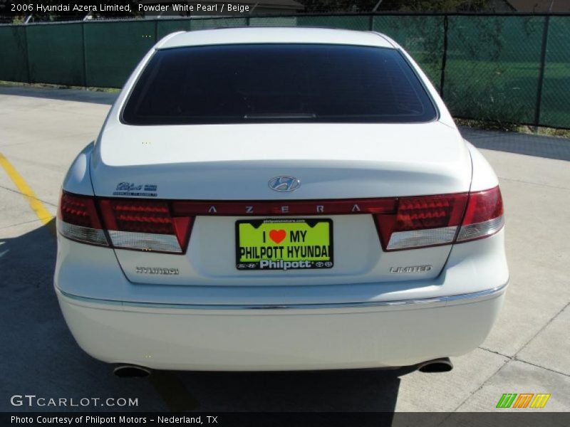 Powder White Pearl / Beige 2006 Hyundai Azera Limited