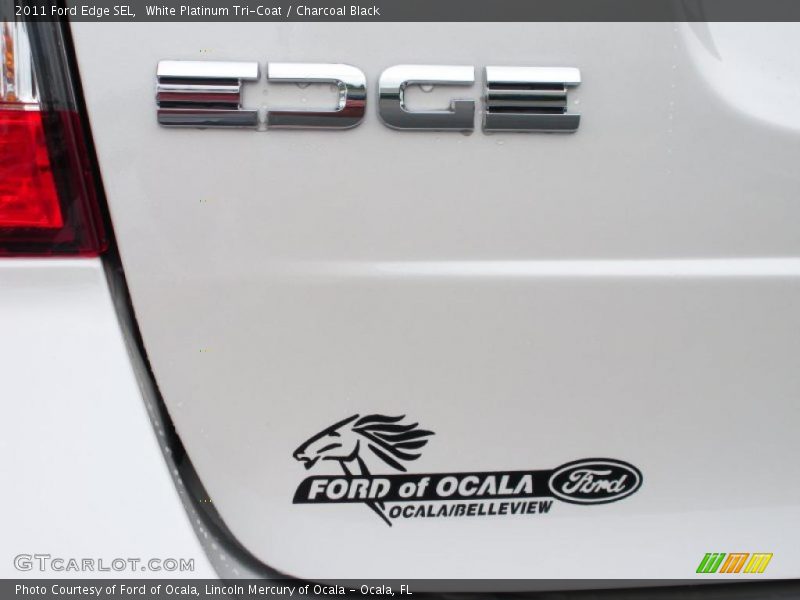 White Platinum Tri-Coat / Charcoal Black 2011 Ford Edge SEL