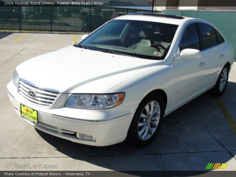 Powder White Pearl / Beige 2006 Hyundai Azera Limited