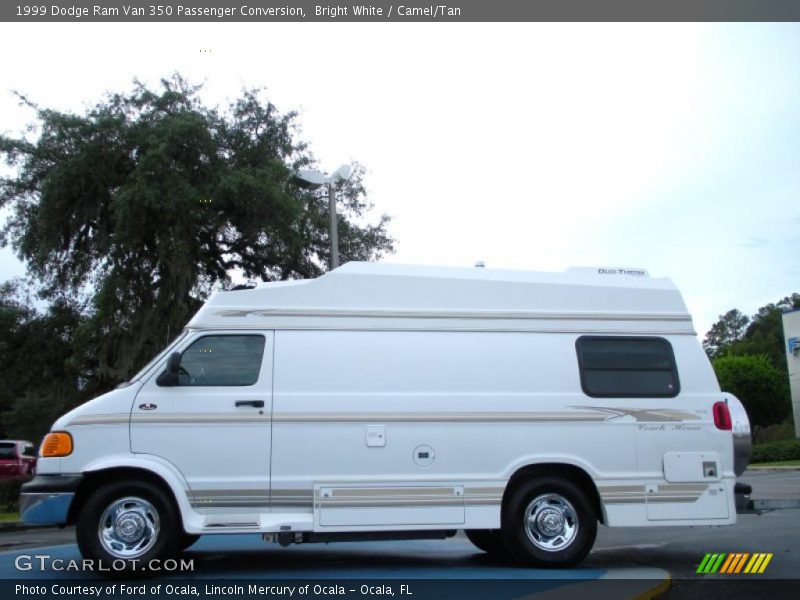 Bright White / Camel/Tan 1999 Dodge Ram Van 350 Passenger Conversion