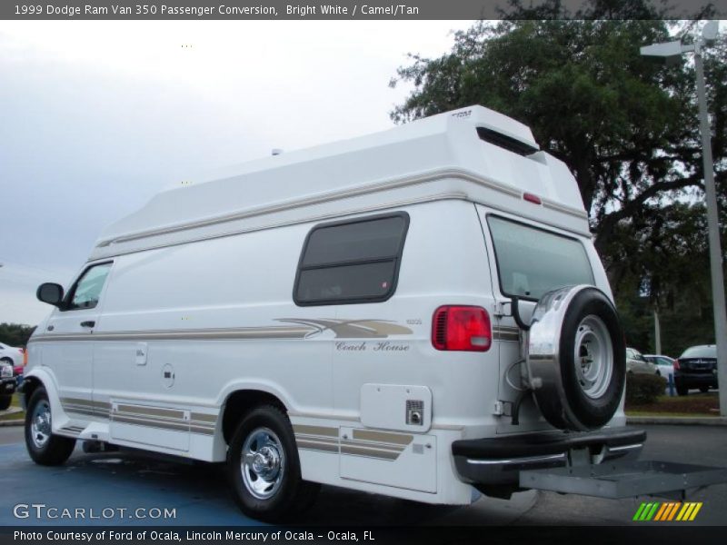 Bright White / Camel/Tan 1999 Dodge Ram Van 350 Passenger Conversion
