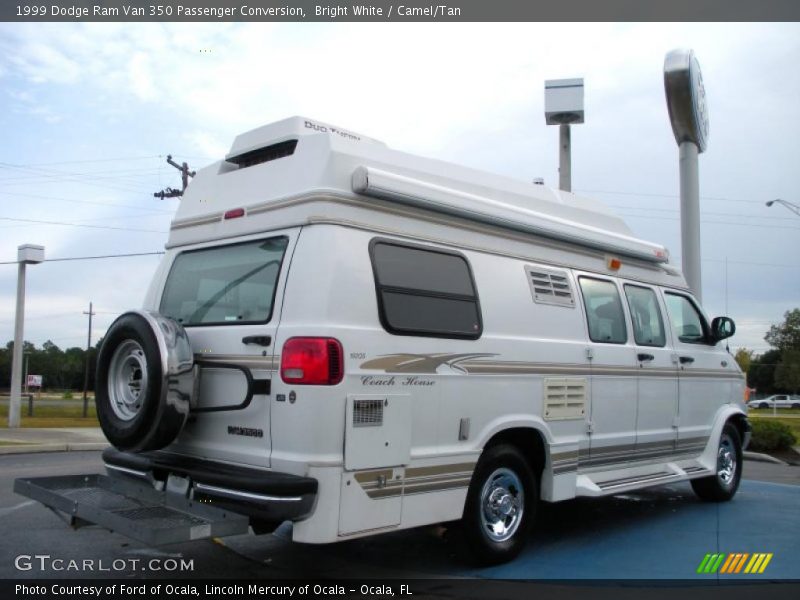 Bright White / Camel/Tan 1999 Dodge Ram Van 350 Passenger Conversion