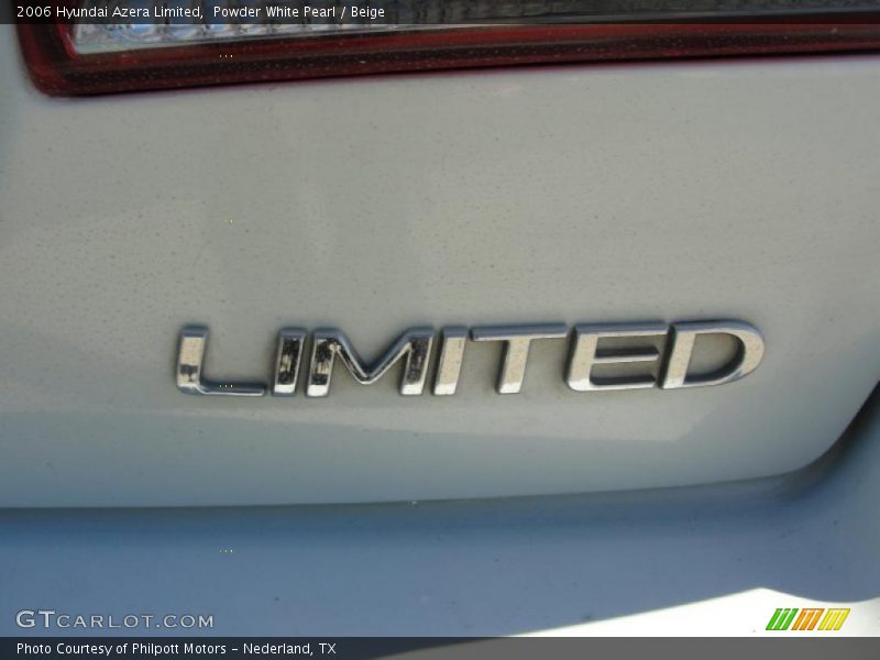 Powder White Pearl / Beige 2006 Hyundai Azera Limited