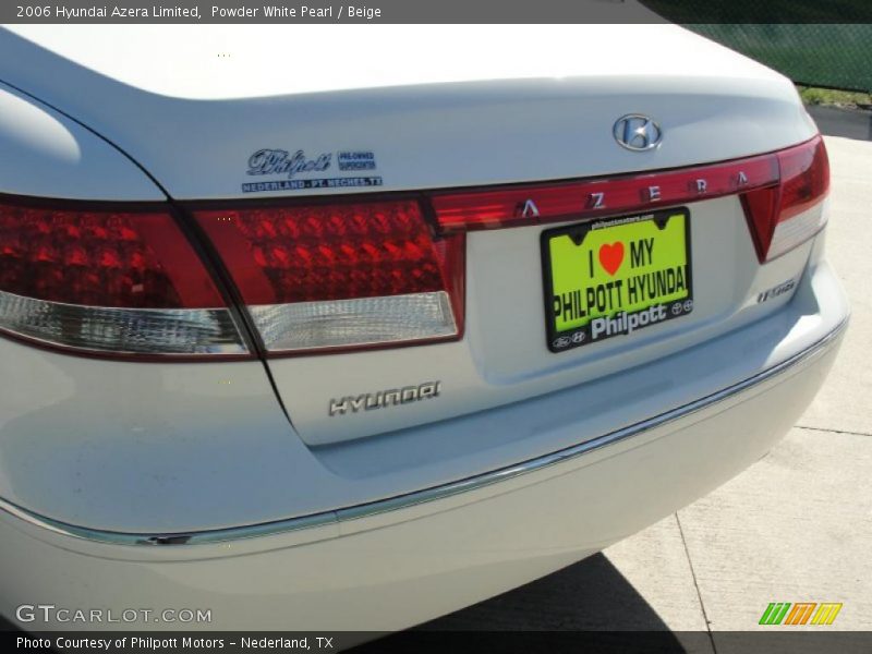 Powder White Pearl / Beige 2006 Hyundai Azera Limited