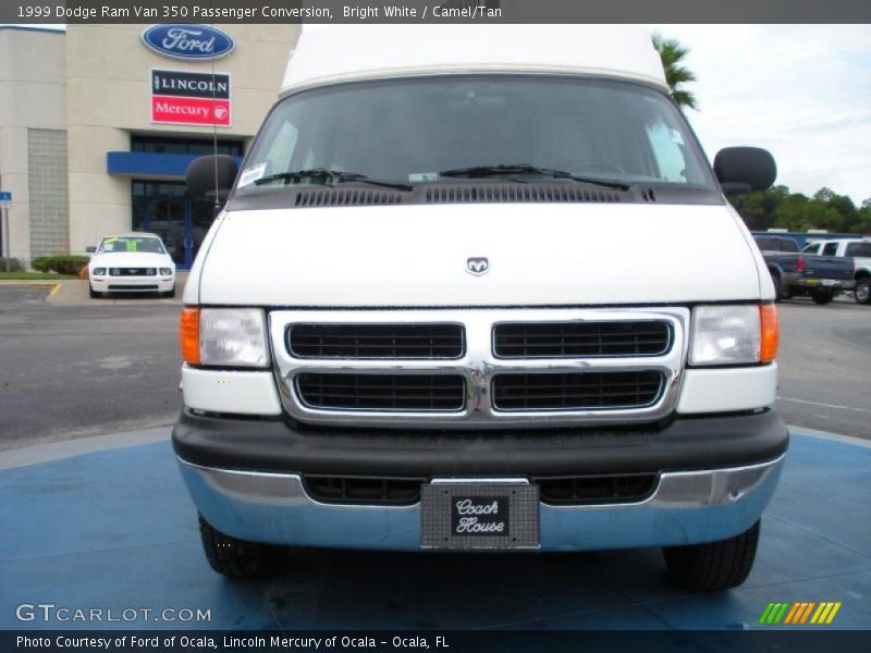 Bright White / Camel/Tan 1999 Dodge Ram Van 350 Passenger Conversion