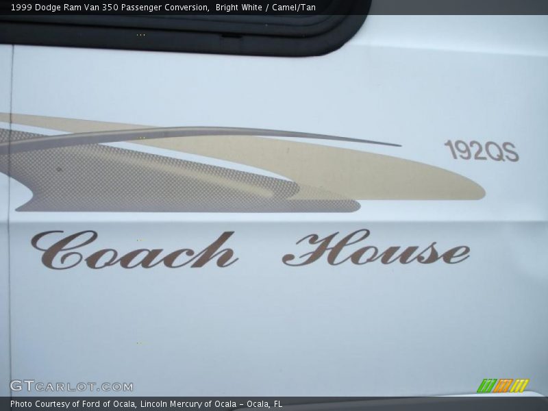 Bright White / Camel/Tan 1999 Dodge Ram Van 350 Passenger Conversion