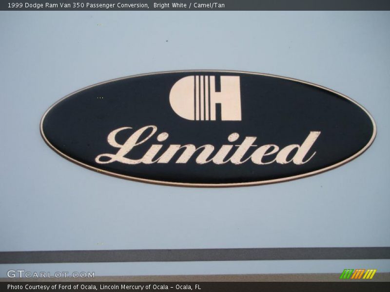 Bright White / Camel/Tan 1999 Dodge Ram Van 350 Passenger Conversion