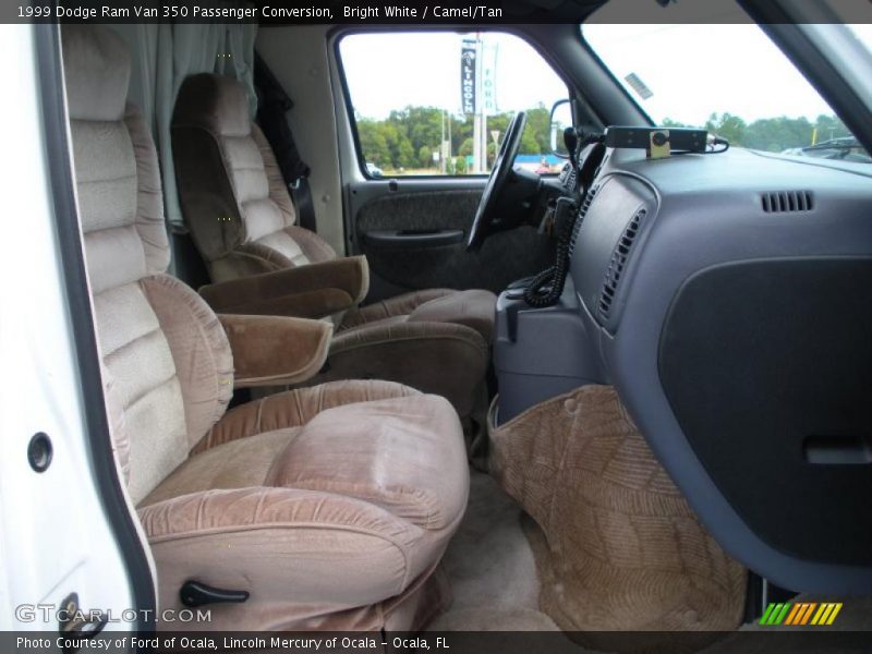 Bright White / Camel/Tan 1999 Dodge Ram Van 350 Passenger Conversion