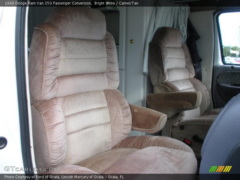 Bright White / Camel/Tan 1999 Dodge Ram Van 350 Passenger Conversion