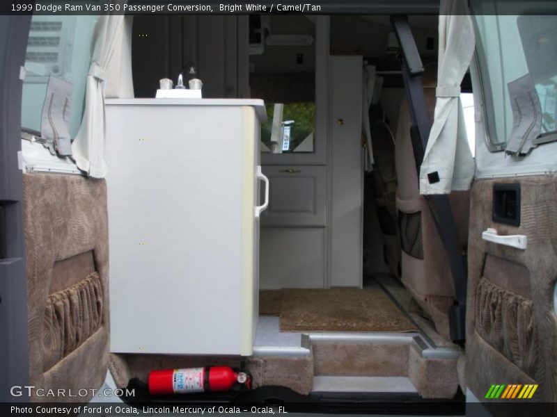 Bright White / Camel/Tan 1999 Dodge Ram Van 350 Passenger Conversion