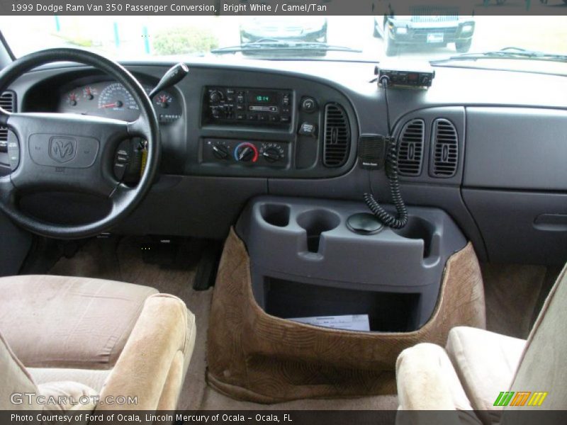 Bright White / Camel/Tan 1999 Dodge Ram Van 350 Passenger Conversion
