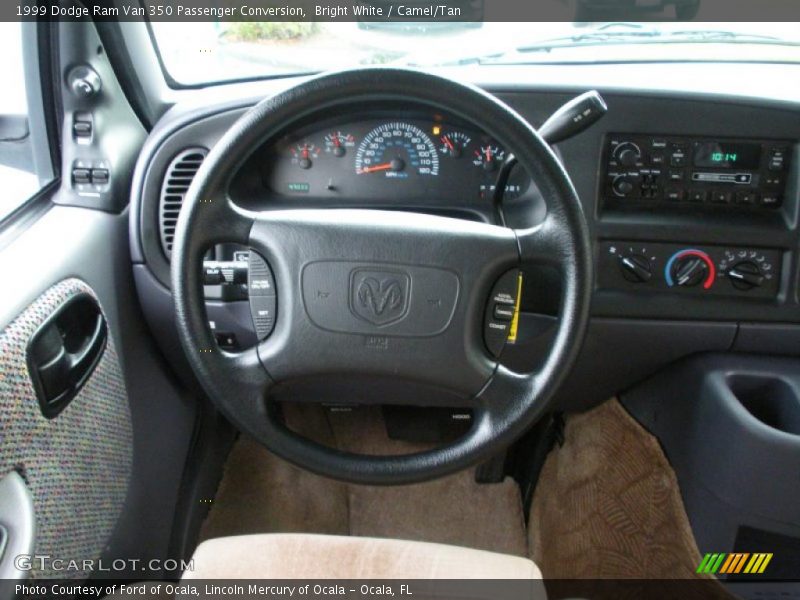 Bright White / Camel/Tan 1999 Dodge Ram Van 350 Passenger Conversion