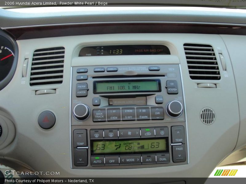 Powder White Pearl / Beige 2006 Hyundai Azera Limited