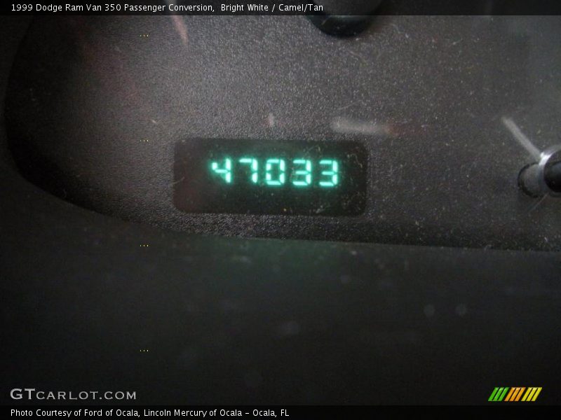 Bright White / Camel/Tan 1999 Dodge Ram Van 350 Passenger Conversion