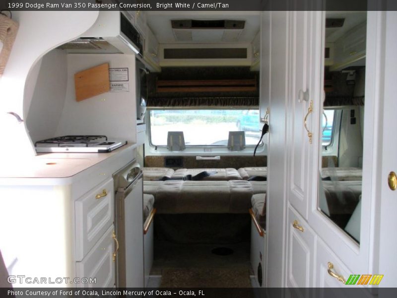 Bright White / Camel/Tan 1999 Dodge Ram Van 350 Passenger Conversion