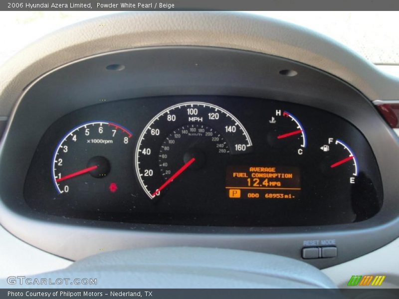 Powder White Pearl / Beige 2006 Hyundai Azera Limited