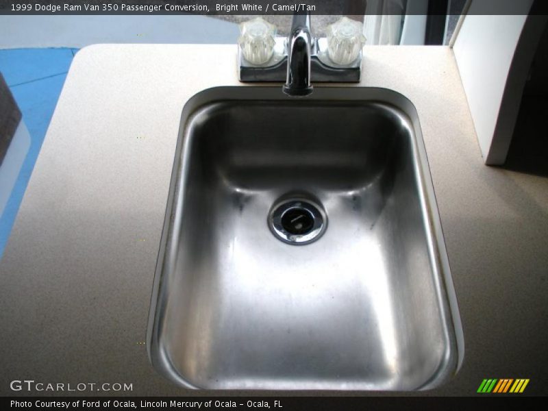 Bright White / Camel/Tan 1999 Dodge Ram Van 350 Passenger Conversion