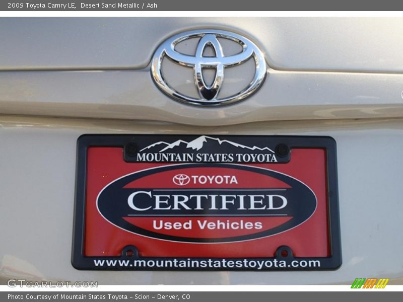 Desert Sand Metallic / Ash 2009 Toyota Camry LE