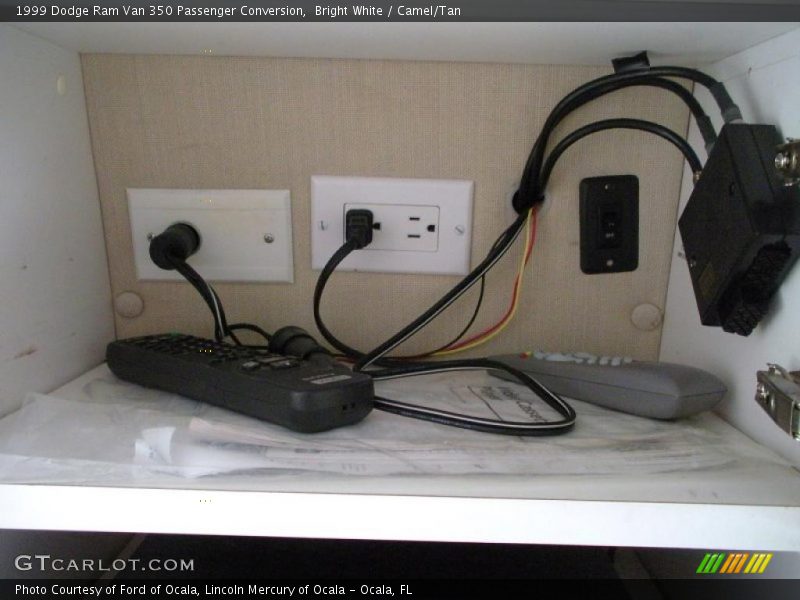 Bright White / Camel/Tan 1999 Dodge Ram Van 350 Passenger Conversion