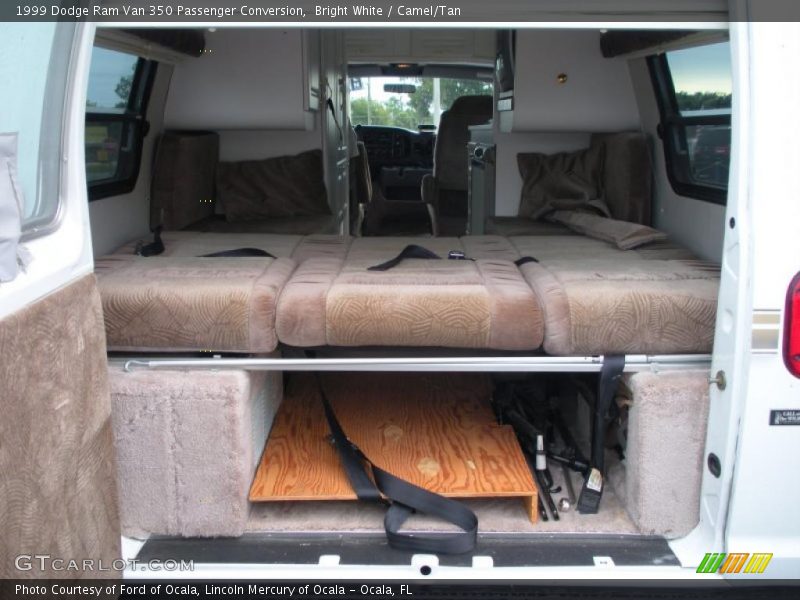 Bright White / Camel/Tan 1999 Dodge Ram Van 350 Passenger Conversion