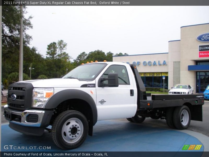 Oxford White / Steel 2011 Ford F450 Super Duty XL Regular Cab Chassis Flat Bed