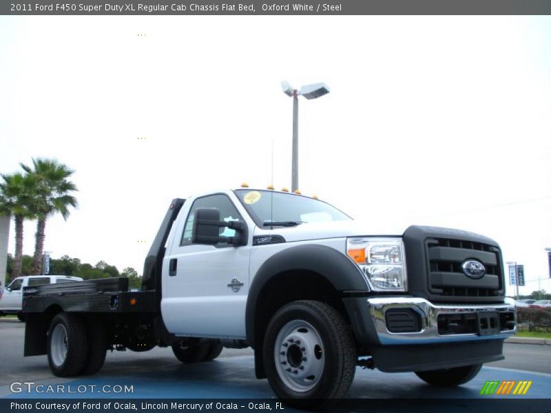 Oxford White / Steel 2011 Ford F450 Super Duty XL Regular Cab Chassis Flat Bed