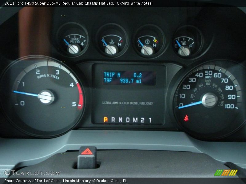  2011 F450 Super Duty XL Regular Cab Chassis Flat Bed XL Regular Cab Chassis Flat Bed Gauges