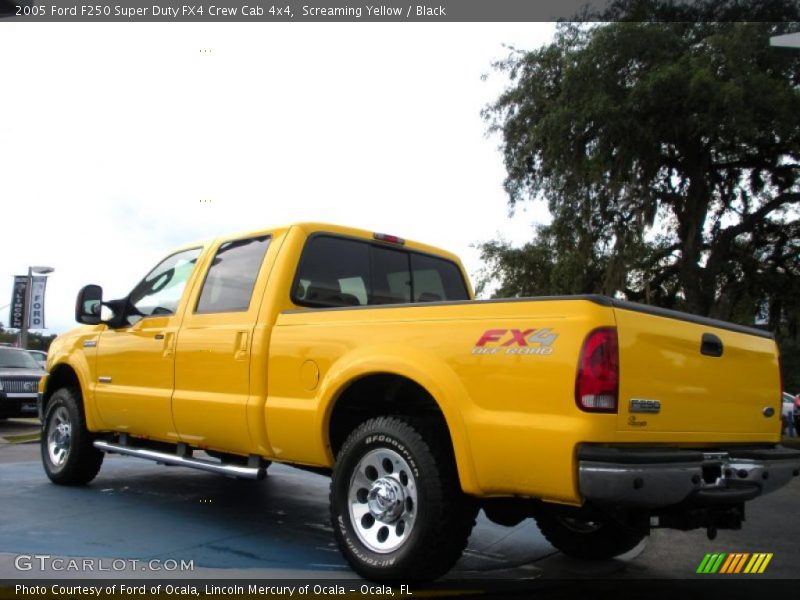 Screaming Yellow / Black 2005 Ford F250 Super Duty FX4 Crew Cab 4x4