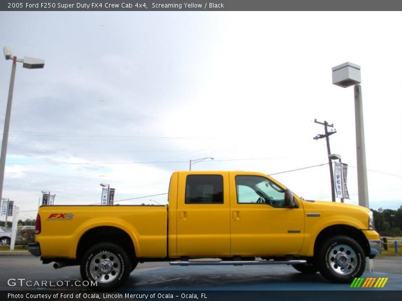 Screaming Yellow / Black 2005 Ford F250 Super Duty FX4 Crew Cab 4x4