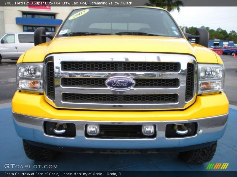 Screaming Yellow / Black 2005 Ford F250 Super Duty FX4 Crew Cab 4x4