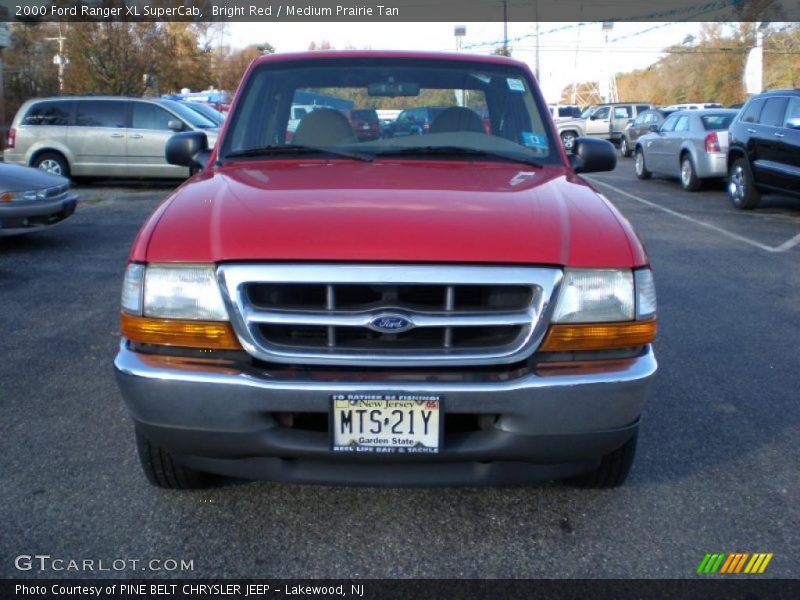 Bright Red / Medium Prairie Tan 2000 Ford Ranger XL SuperCab