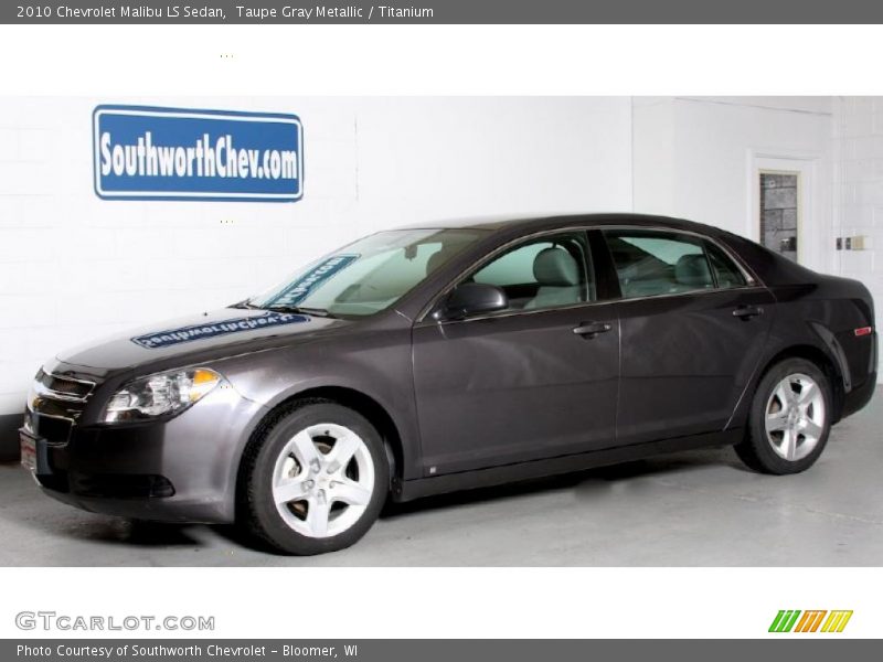 Taupe Gray Metallic / Titanium 2010 Chevrolet Malibu LS Sedan