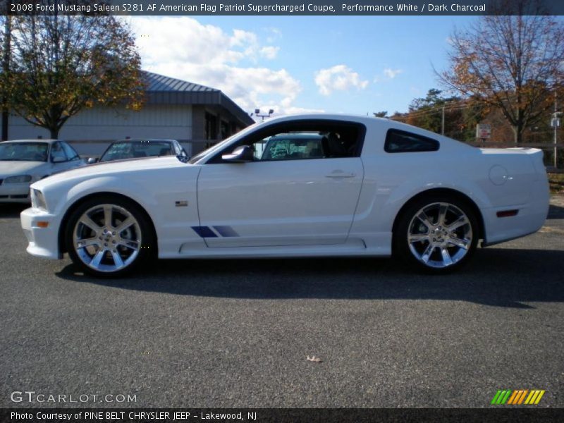 Performance White / Dark Charcoal 2008 Ford Mustang Saleen S281 AF American Flag Patriot Supercharged Coupe