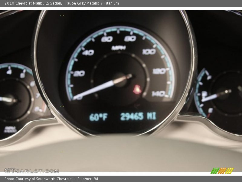 Taupe Gray Metallic / Titanium 2010 Chevrolet Malibu LS Sedan