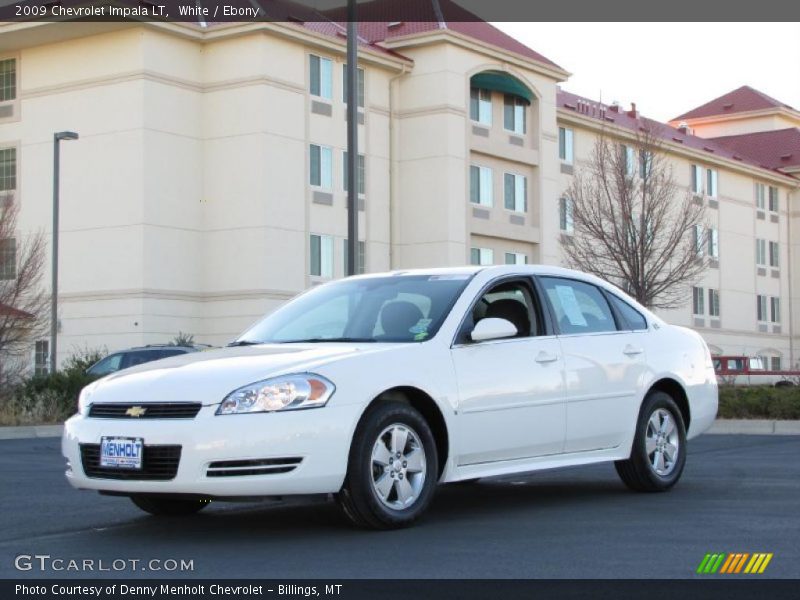 White / Ebony 2009 Chevrolet Impala LT