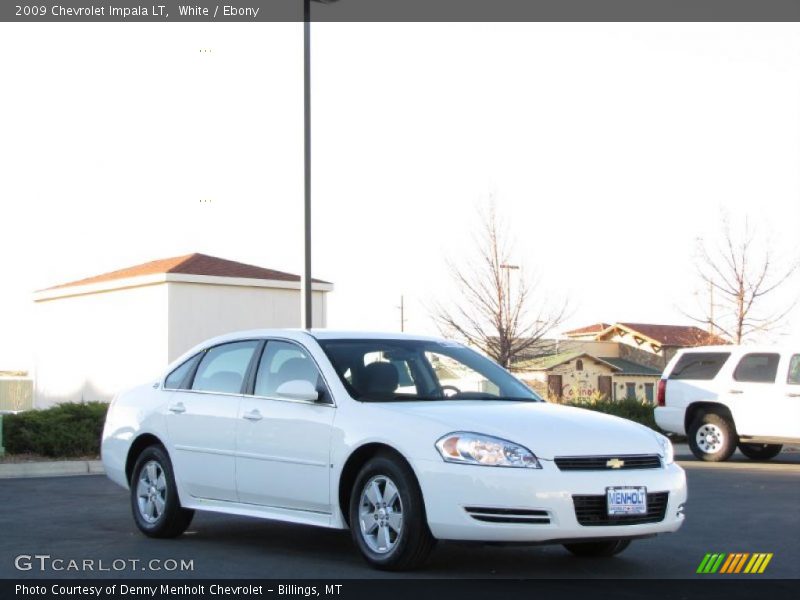 White / Ebony 2009 Chevrolet Impala LT
