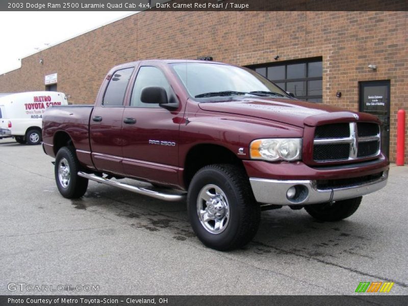Dark Garnet Red Pearl / Taupe 2003 Dodge Ram 2500 Laramie Quad Cab 4x4