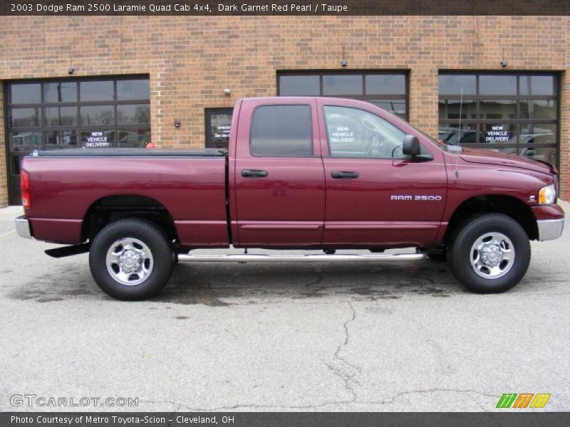  2003 Ram 2500 Laramie Quad Cab 4x4 Dark Garnet Red Pearl