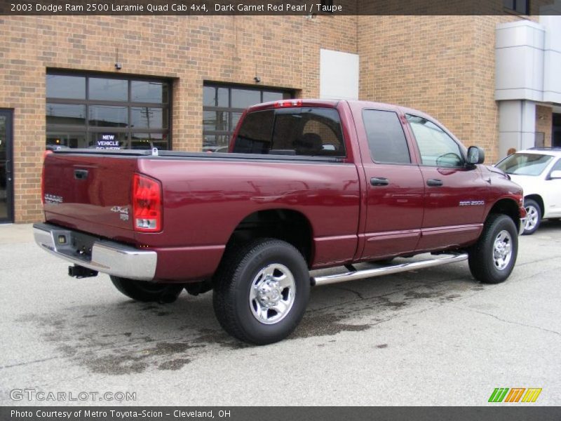  2003 Ram 2500 Laramie Quad Cab 4x4 Dark Garnet Red Pearl