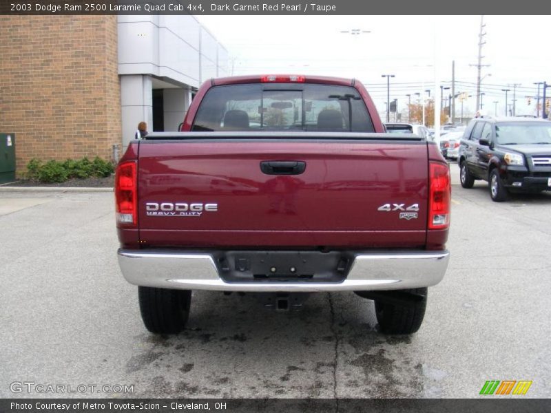 Dark Garnet Red Pearl / Taupe 2003 Dodge Ram 2500 Laramie Quad Cab 4x4