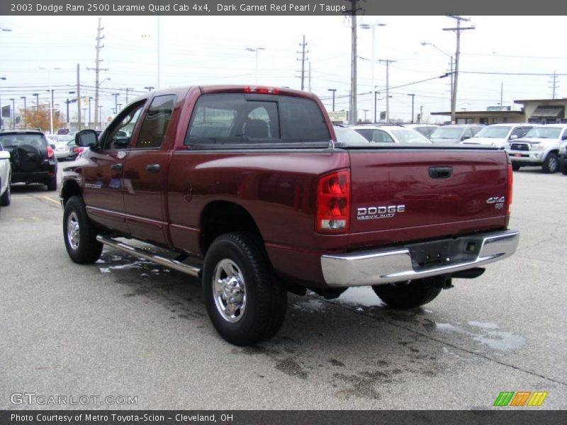 Dark Garnet Red Pearl / Taupe 2003 Dodge Ram 2500 Laramie Quad Cab 4x4