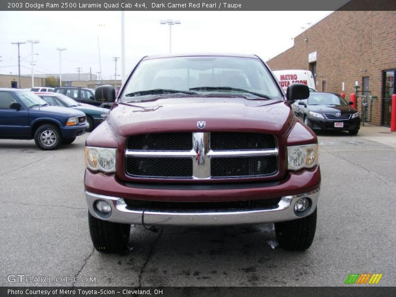 Dark Garnet Red Pearl / Taupe 2003 Dodge Ram 2500 Laramie Quad Cab 4x4