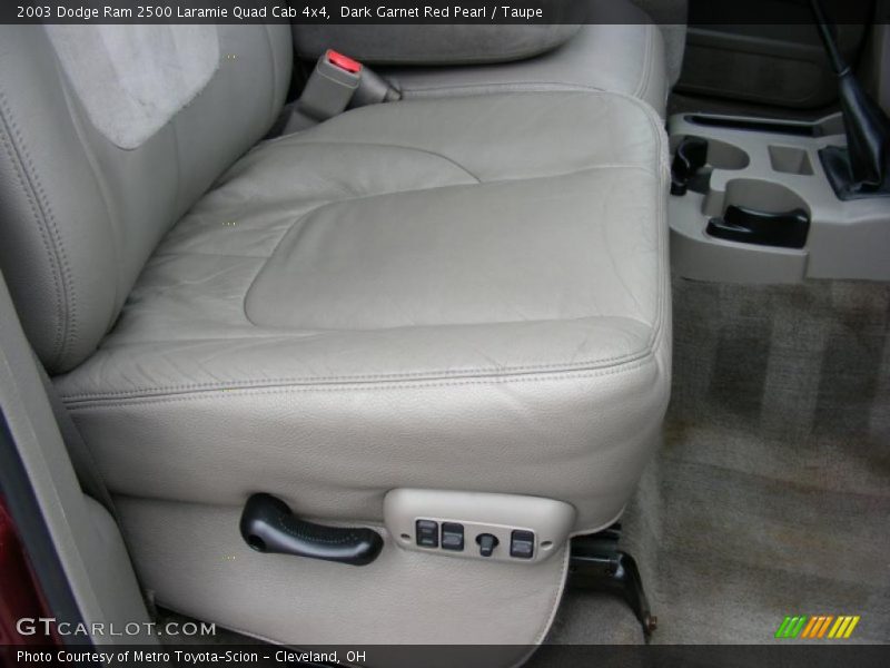 Dark Garnet Red Pearl / Taupe 2003 Dodge Ram 2500 Laramie Quad Cab 4x4