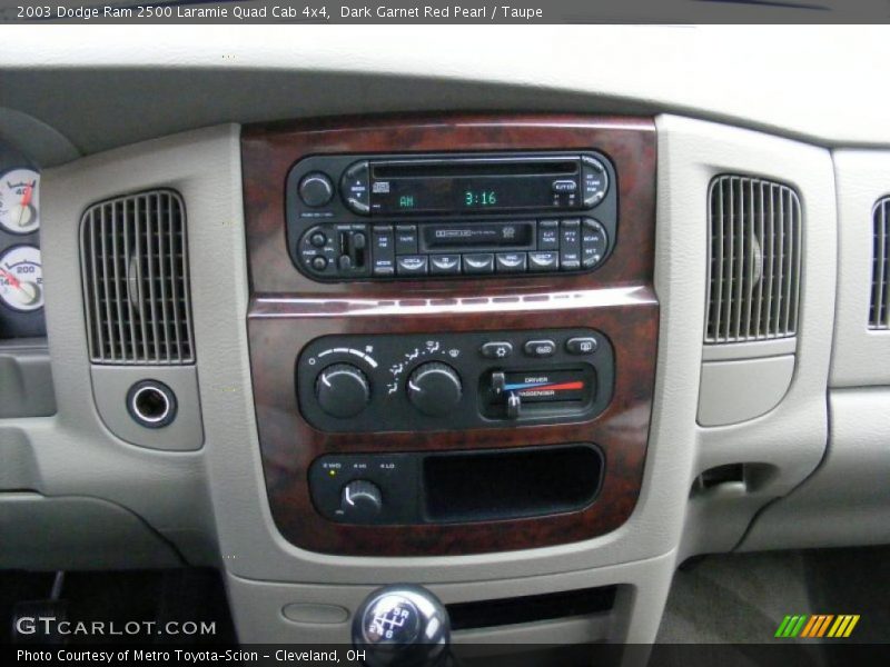 Controls of 2003 Ram 2500 Laramie Quad Cab 4x4