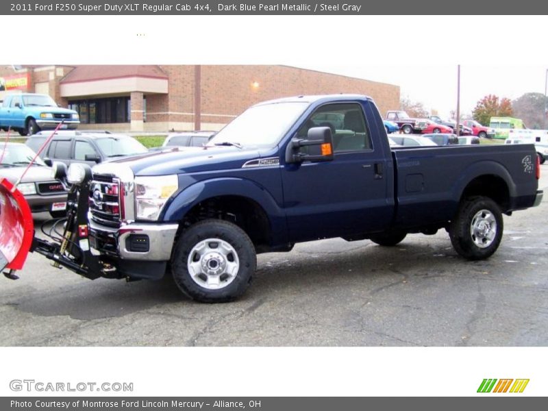 Dark Blue Pearl Metallic / Steel Gray 2011 Ford F250 Super Duty XLT Regular Cab 4x4
