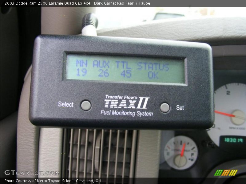 Dark Garnet Red Pearl / Taupe 2003 Dodge Ram 2500 Laramie Quad Cab 4x4