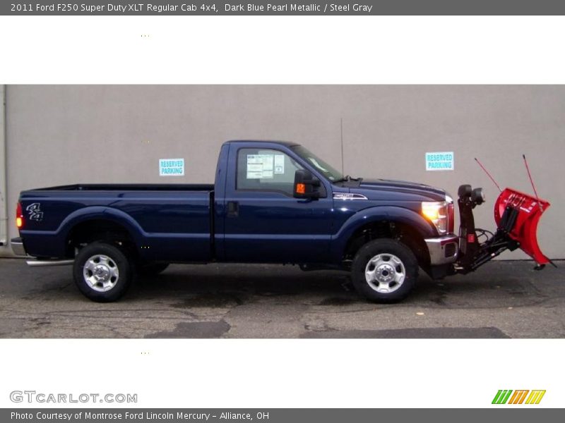 Dark Blue Pearl Metallic / Steel Gray 2011 Ford F250 Super Duty XLT Regular Cab 4x4