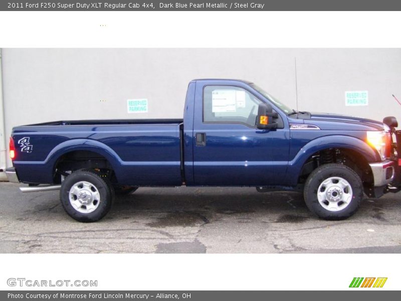 Dark Blue Pearl Metallic / Steel Gray 2011 Ford F250 Super Duty XLT Regular Cab 4x4