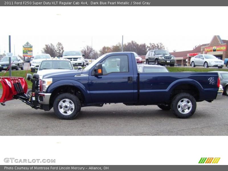 Dark Blue Pearl Metallic / Steel Gray 2011 Ford F250 Super Duty XLT Regular Cab 4x4