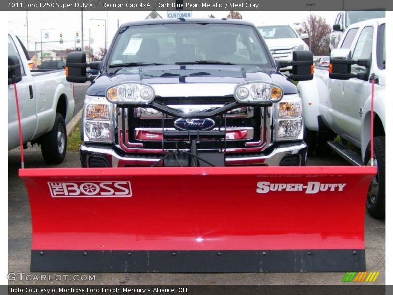 Dark Blue Pearl Metallic / Steel Gray 2011 Ford F250 Super Duty XLT Regular Cab 4x4